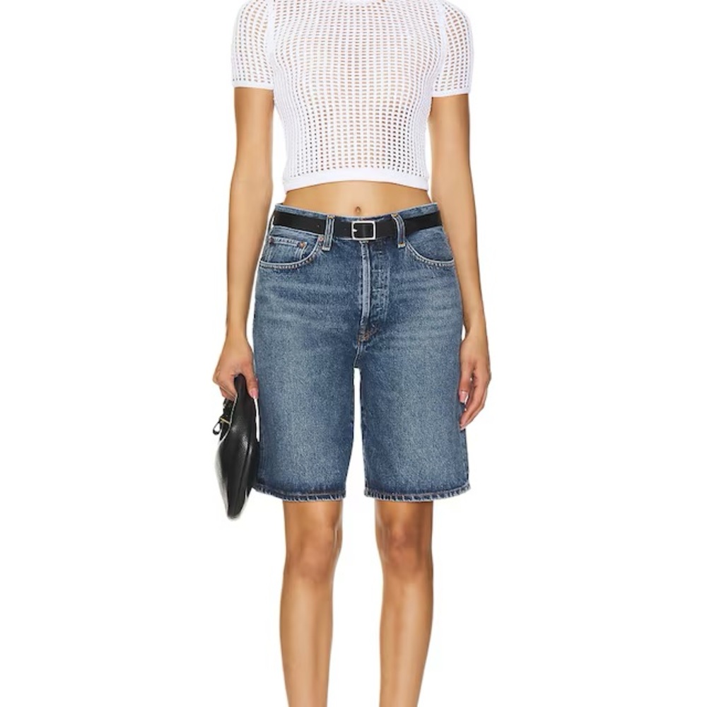 Agolde Risha Denim Short size 24. Worn once. - Picture 2 of 7
